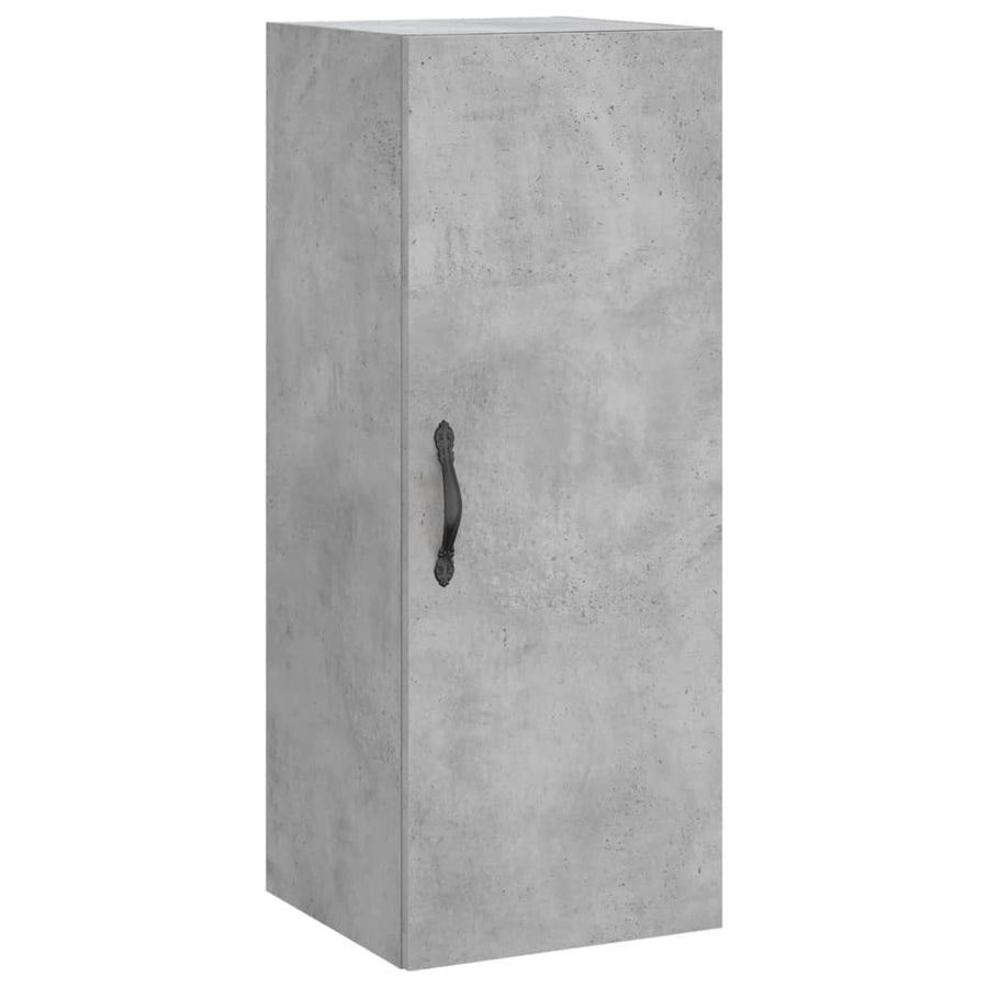 Hoge Kast 34,5X34X180 Cm Bewerkt Hout Betongrijs
