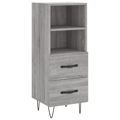 Hoge Kast 34,5X34X180 Cm Bewerkt Hout Grijs Sonoma Eikenkleurig