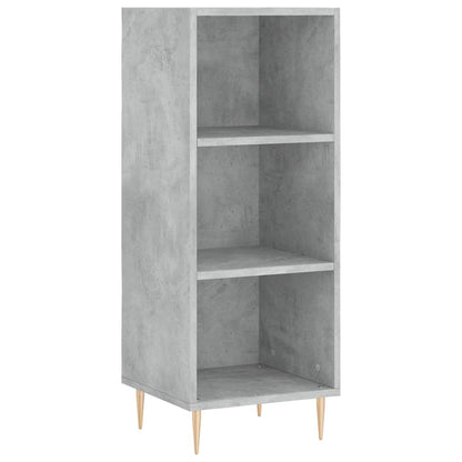 Hoge Kast 34,5X34X180 Cm Bewerkt Hout Betongrijs