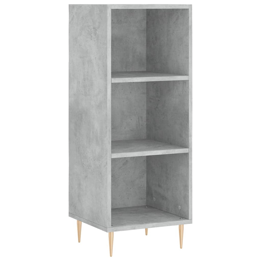 Hoge Kast 34,5X34X180 Cm Bewerkt Hout Betongrijs