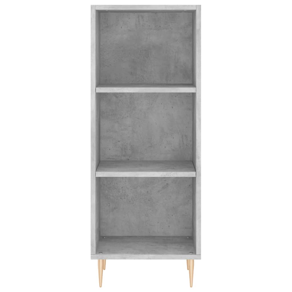Hoge Kast 34,5X34X180 Cm Bewerkt Hout Betongrijs