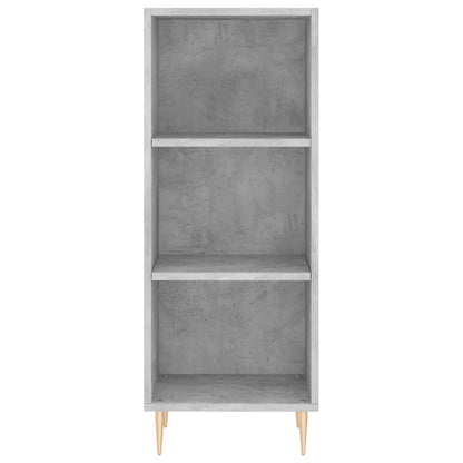 Hoge Kast 34,5X34X180 Cm Bewerkt Hout Betongrijs