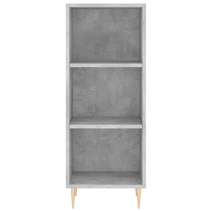Hoge Kast 34,5X34X180 Cm Bewerkt Hout Betongrijs