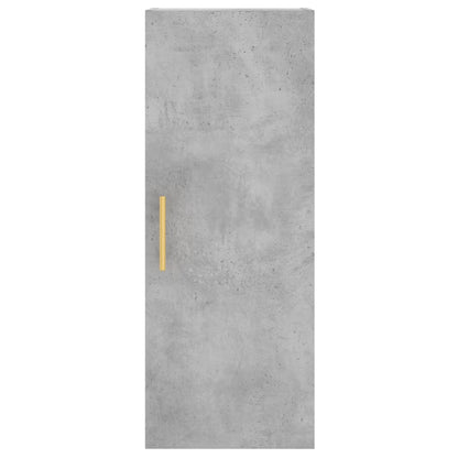 Hoge Kast 34,5X34X180 Cm Bewerkt Hout Betongrijs