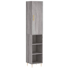 Hoge Kast 34,5X34X180 Cm Bewerkt Hout Grijs Sonoma Eikenkleurig