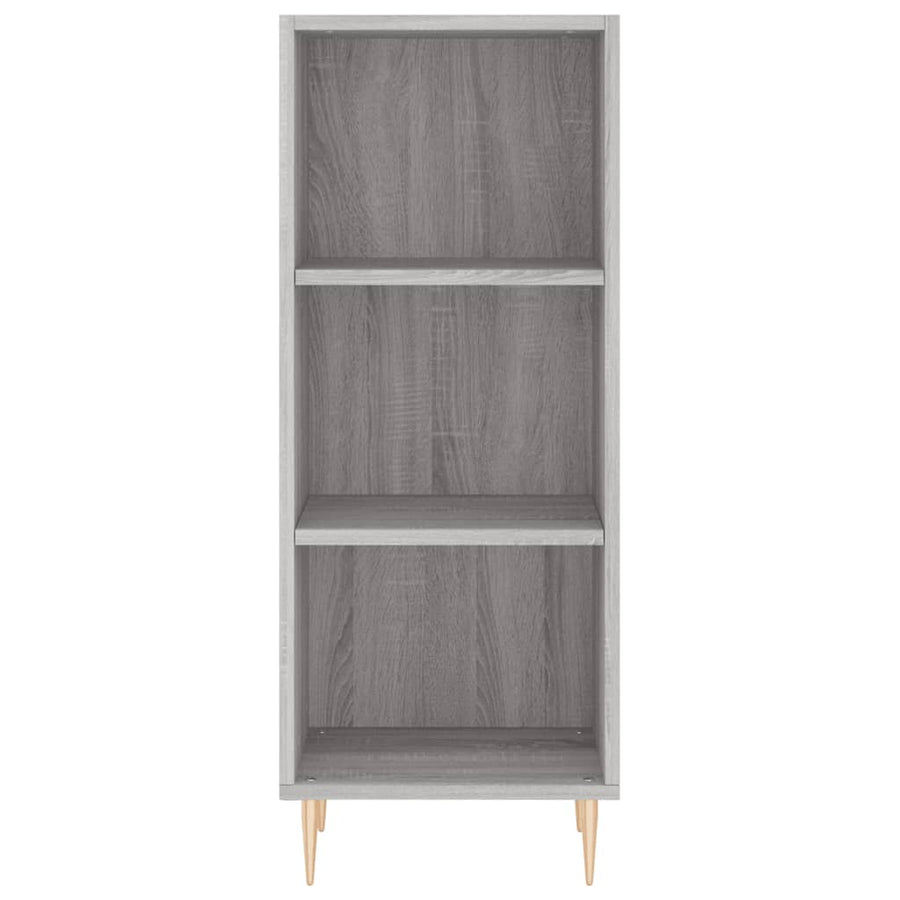 Hoge Kast 34,5X34X180 Cm Bewerkt Hout Grijs Sonoma Eikenkleurig