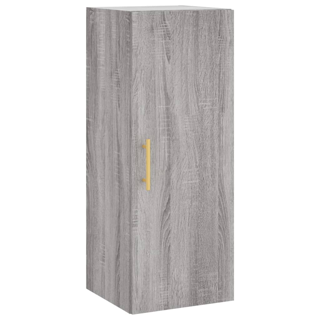 Hoge Kast 34,5X34X180 Cm Bewerkt Hout Grijs Sonoma Eikenkleurig
