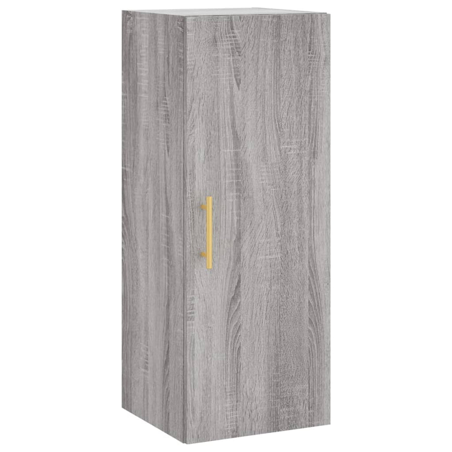Hoge Kast 34,5X34X180 Cm Bewerkt Hout Grijs Sonoma Eikenkleurig