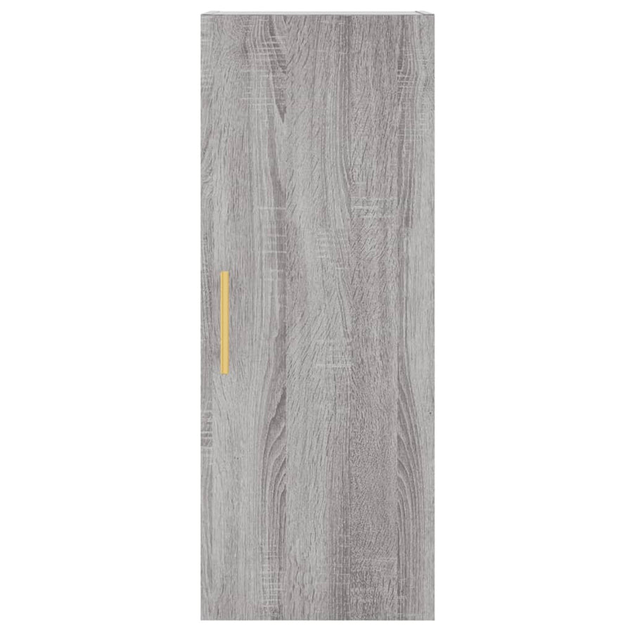 Hoge Kast 34,5X34X180 Cm Bewerkt Hout Grijs Sonoma Eikenkleurig