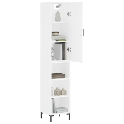 Hoge Kast 34,5X34X180 Cm Bewerkt Hout Wit