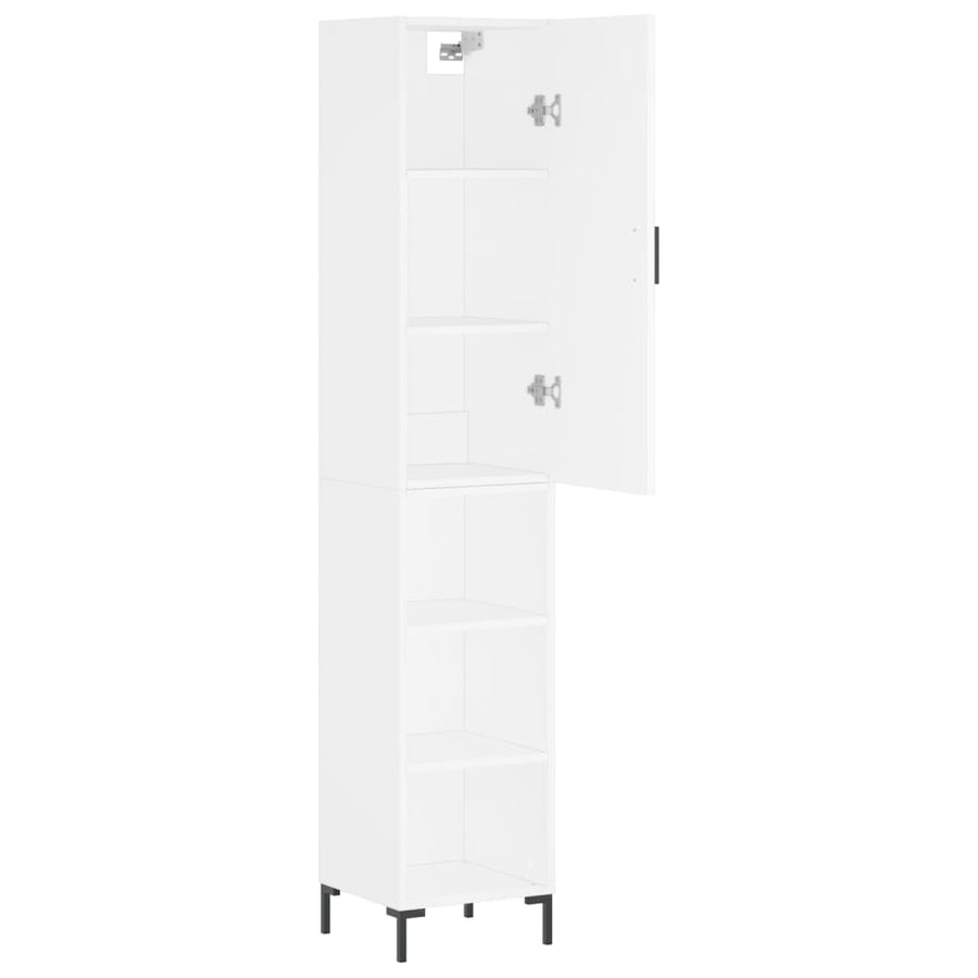 Hoge Kast 34,5X34X180 Cm Bewerkt Hout Wit