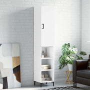 Hoge kast 34,5x34x180 cm bewerkt hout wit