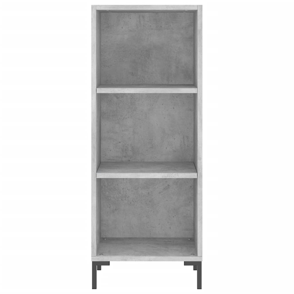 Hoge Kast 34,5X34X180 Cm Bewerkt Hout Betongrijs