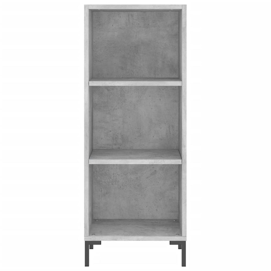 Hoge Kast 34,5X34X180 Cm Bewerkt Hout Betongrijs