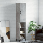 Hoge kast 34,5x34x180 cm bewerkt hout betongrijs
