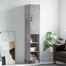 Hoge Kast 34,5X34X180 Cm Bewerkt Hout Betongrijs