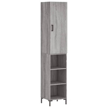Hoge Kast 34,5X34X180 Cm Bewerkt Hout Grijs Sonoma Eikenkleurig