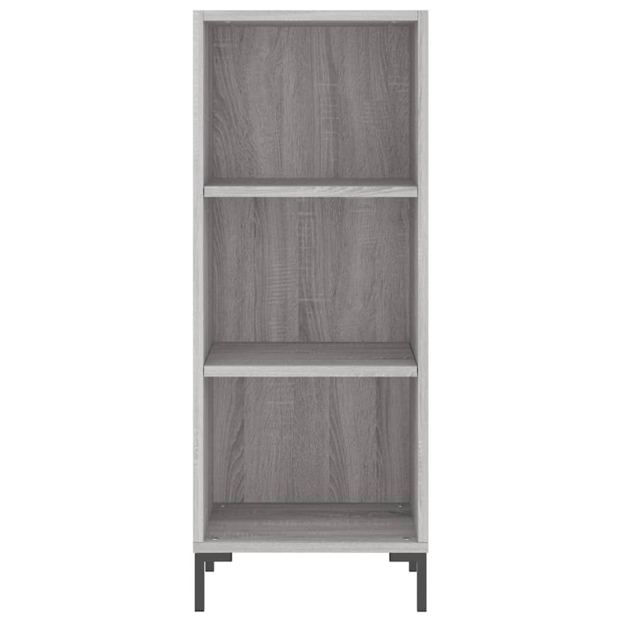 Hoge Kast 34,5X34X180 Cm Bewerkt Hout Grijs Sonoma Eikenkleurig