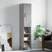 Hoge kast 34,5x34x180 cm grijs sonoma eiken