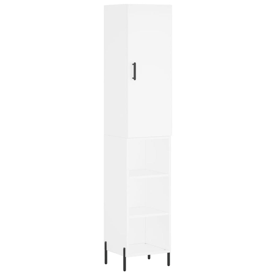 Hoge Kast 34,5X34X180 Cm Bewerkt Hout Wit