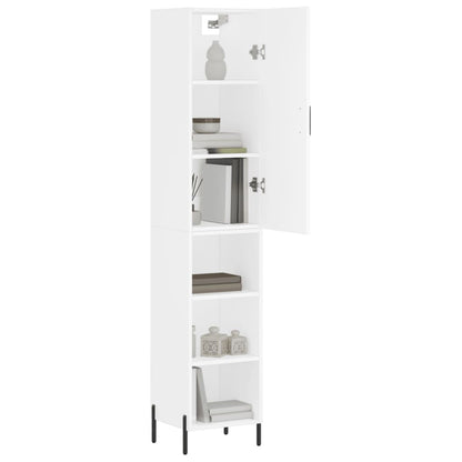Hoge Kast 34,5X34X180 Cm Bewerkt Hout Wit