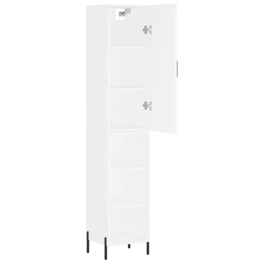 Hoge Kast 34,5X34X180 Cm Bewerkt Hout Wit