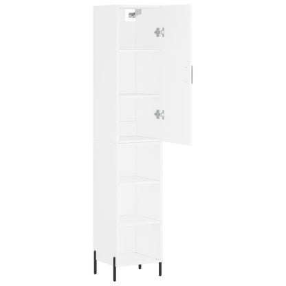 Hoge Kast 34,5X34X180 Cm Bewerkt Hout Wit