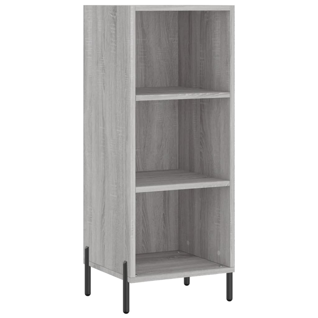 Hoge Kast 34,5X34X180 Cm Bewerkt Hout Grijs Sonoma Eikenkleurig