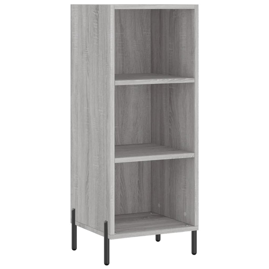 Hoge Kast 34,5X34X180 Cm Bewerkt Hout Grijs Sonoma Eikenkleurig