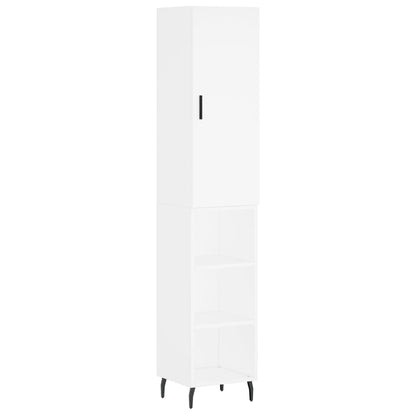 Hoge Kast 34,5X34X180 Cm Bewerkt Hout Wit