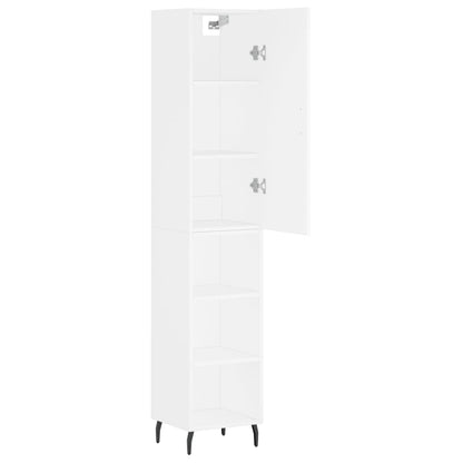 Hoge Kast 34,5X34X180 Cm Bewerkt Hout Wit