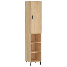 Hoge kast 34,5x34x180 cm bewerkt hout sonoma eikenkleurig