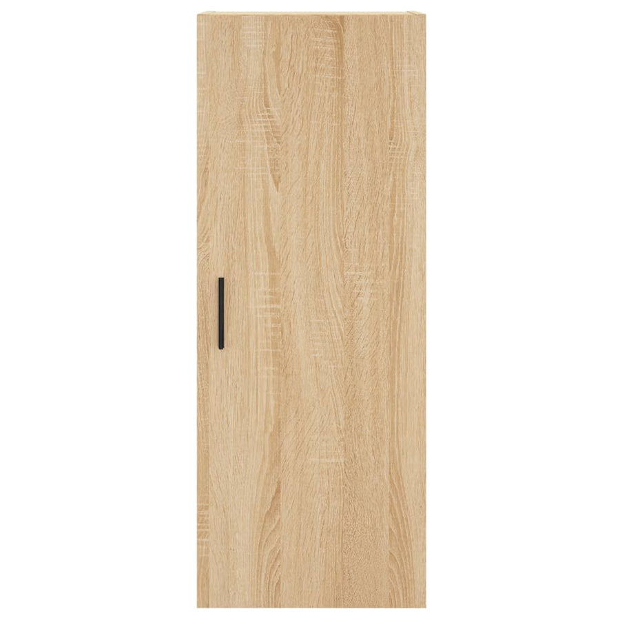 Hoge kast 34,5x34x180 cm bewerkt hout sonoma eikenkleurig