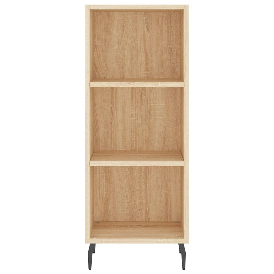 Hoge kast 34,5x34x180 cm bewerkt hout sonoma eikenkleurig