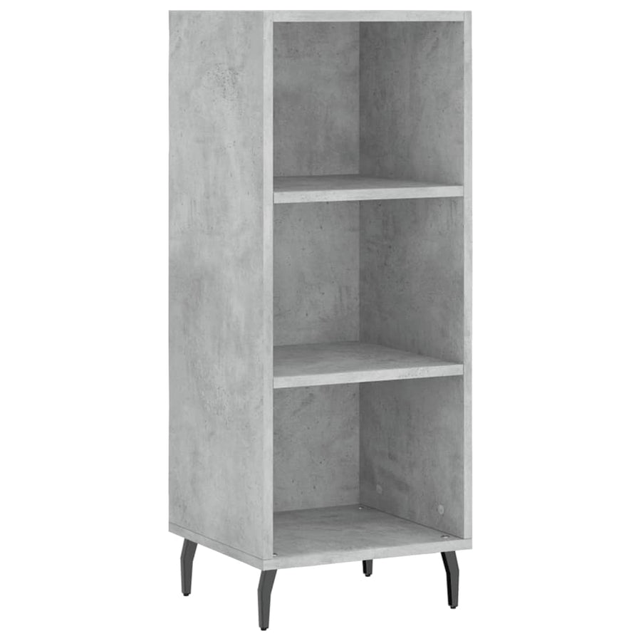 Hoge Kast 34,5X34X180 Cm Bewerkt Hout Betongrijs