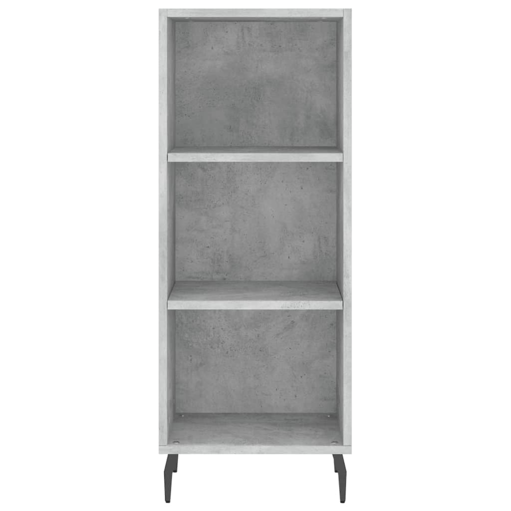 Hoge Kast 34,5X34X180 Cm Bewerkt Hout Betongrijs