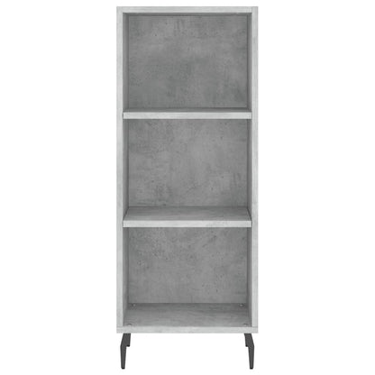 Hoge Kast 34,5X34X180 Cm Bewerkt Hout Betongrijs
