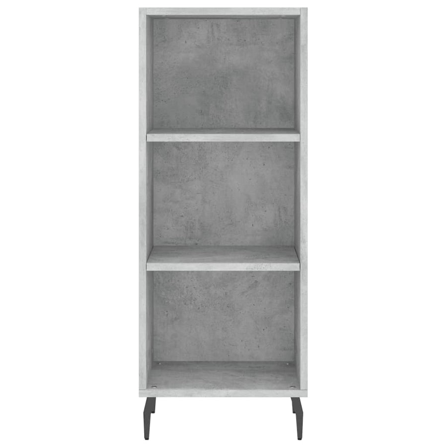 Hoge Kast 34,5X34X180 Cm Bewerkt Hout Betongrijs