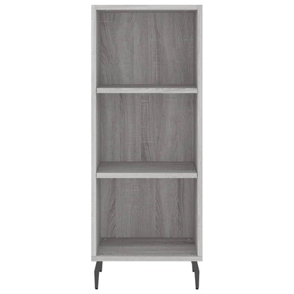 Hoge Kast 34,5X34X180 Cm Bewerkt Hout Grijs Sonoma Eikenkleurig