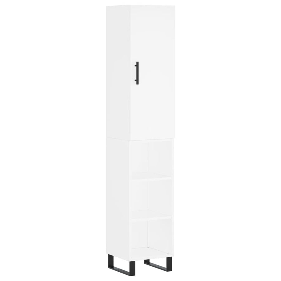 Hoge Kast 34,5X34X180 Cm Bewerkt Hout Wit