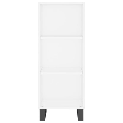 Hoge Kast 34,5X34X180 Cm Bewerkt Hout Wit