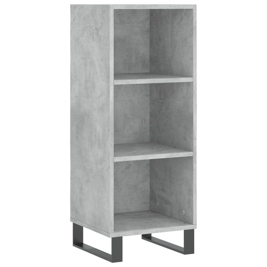 Hoge Kast 34,5X34X180 Cm Bewerkt Hout Betongrijs