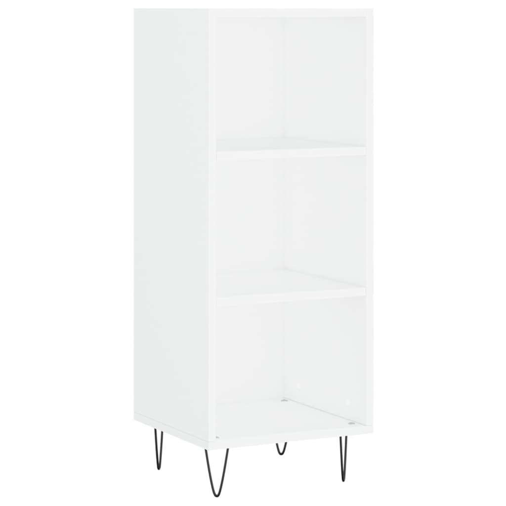 Hoge kast 34,5x34x180 cm bewerkt hout wit