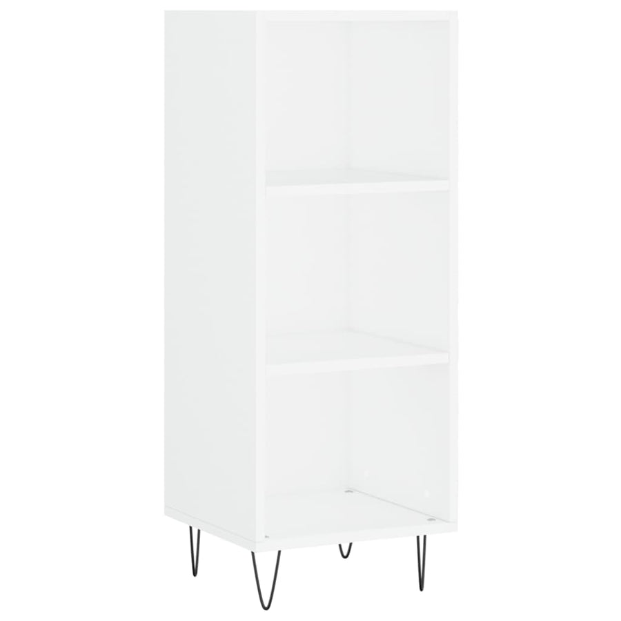 Hoge kast 34,5x34x180 cm bewerkt hout wit
