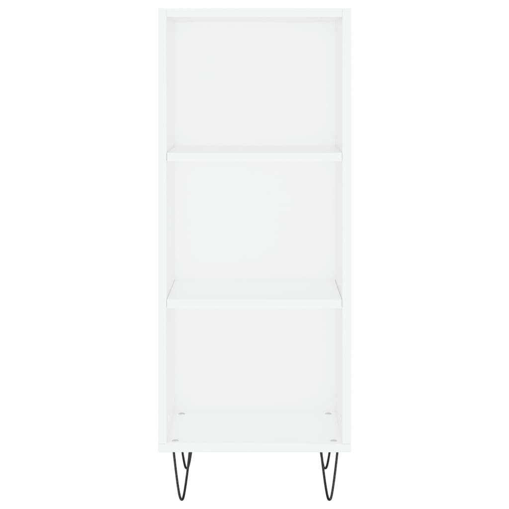 Hoge kast 34,5x34x180 cm bewerkt hout wit
