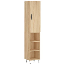 Hoge kast 34,5x34x180 cm bewerkt hout sonoma eikenkleurig