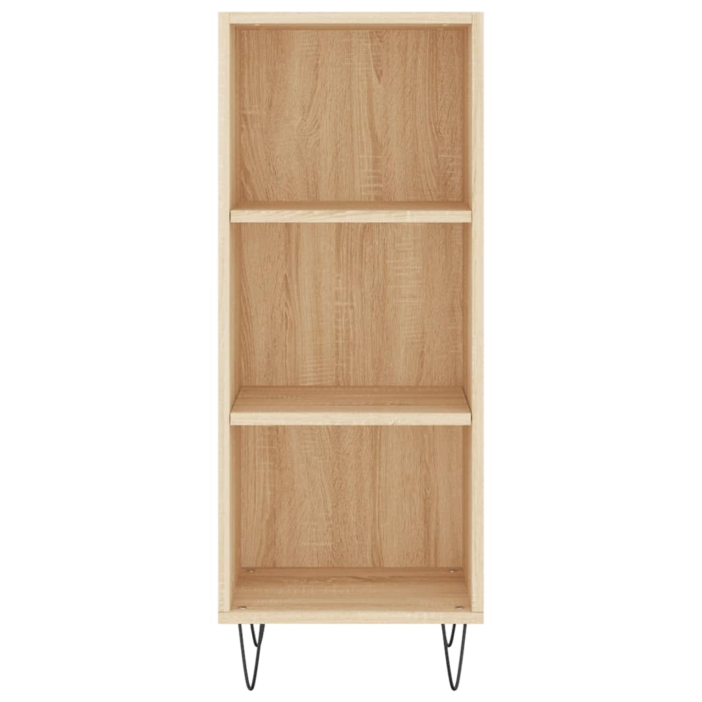 Hoge kast 34,5x34x180 cm bewerkt hout sonoma eikenkleurig