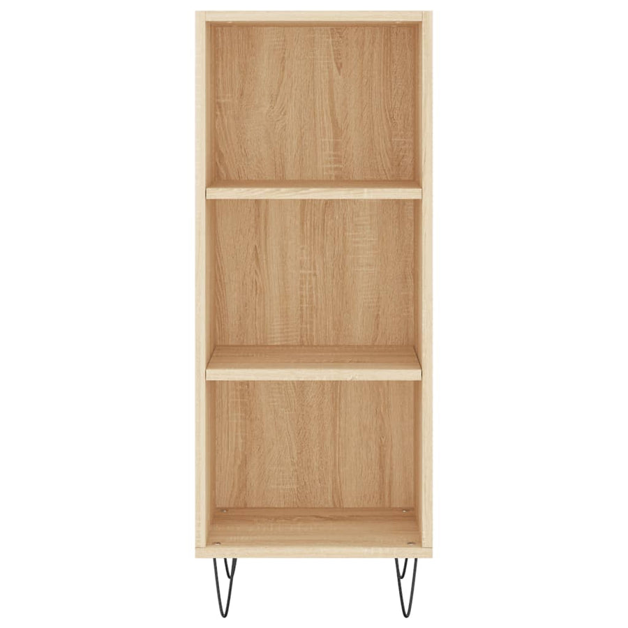 Hoge kast 34,5x34x180 cm bewerkt hout sonoma eikenkleurig