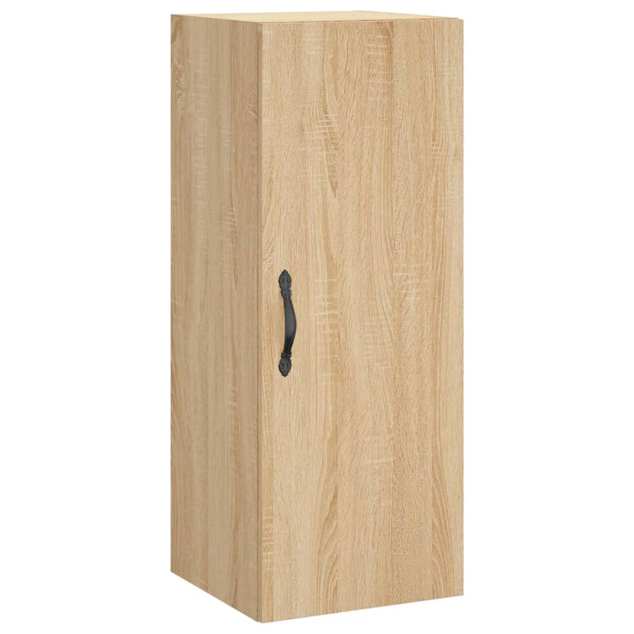 Hoge kast 34,5x34x180 cm bewerkt hout sonoma eikenkleurig