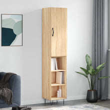 Hoge kast 34,5x34x180 cm bewerkt hout sonoma eikenkleurig
